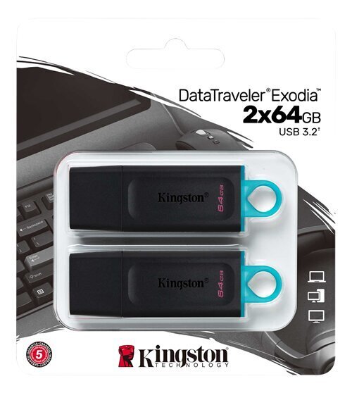 Kingston DataTraveler Exodia M Black/Blue цена и информация | USB Atmiņas kartes | 220.lv