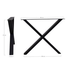 Ножки для обеденного стола House Nordic Nimes, черные цена и информация | Ножки для мебели | 220.lv