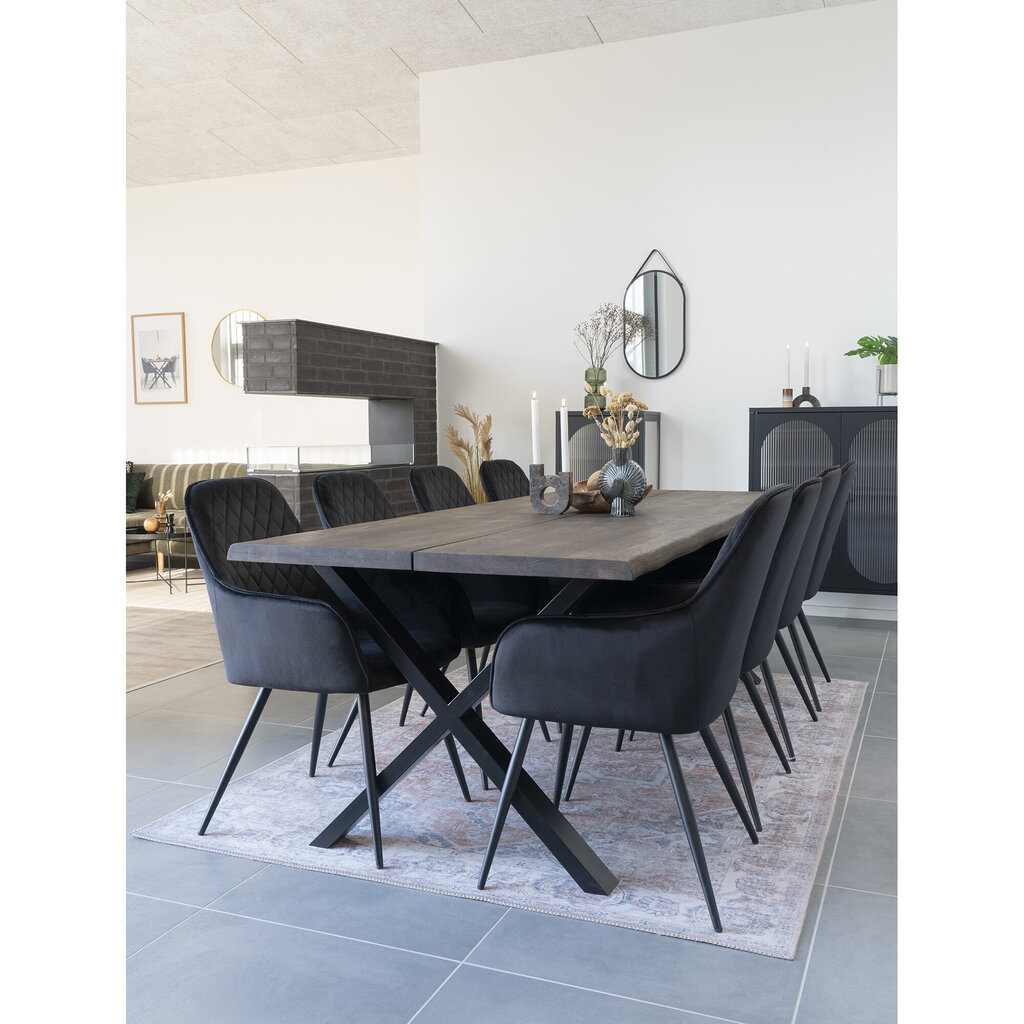 2-vu krēslu komplekts House Nordic Harbo, melns cena un informācija | Virtuves un ēdamistabas krēsli | 220.lv
