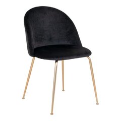 2-vu krēslu komplekts House Nordic Geneve, melns/zeltains cena un informācija | Virtuves un ēdamistabas krēsli | 220.lv