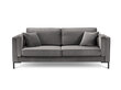 Četrvietīgs dīvāns Luis 4, gaiši pelēks/melns cena un informācija | Dīvāni | 220.lv