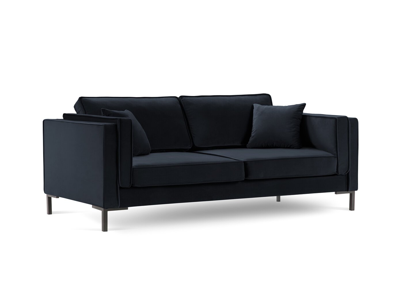 Četrvietīgs dīvāns Luis 4, tumši zils/melns цена и информация | Dīvāni | 220.lv