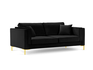 Četrvietīgs dīvāns Luis 4, melns/zeltains cena un informācija | Dīvāni | 220.lv