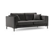 Četrvietīgs dīvāns Luis 4, tumši pelēks/melns cena un informācija | Dīvāni | 220.lv