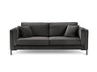 Četrvietīgs dīvāns Luis 4, tumši pelēks/melns cena un informācija | Dīvāni | 220.lv
