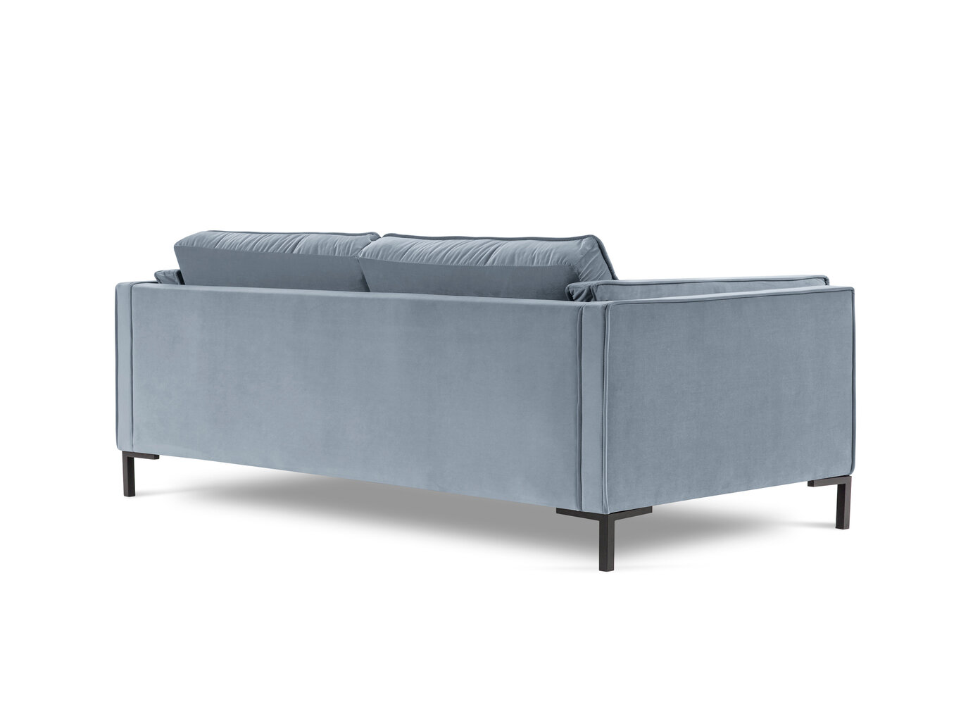 Četrvietīgs dīvāns Luis 4, gaiši zils/melns cena un informācija | Dīvāni | 220.lv