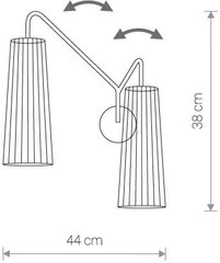 Nowodvorski apgaismojuma sienas lampa Dover 2 WH цена и информация | Настенные светильники | 220.lv