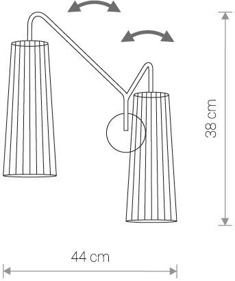 Nowodvorski apgaismojuma sienas lampa Dover 2 WH цена и информация | Sienas lampas | 220.lv