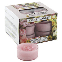 Aromātiskās tējas sveces Yankee Candle Fresh Cut Roses, 12 x 9,8 g cena un informācija | Yankee Candle Mēbeles un interjers | 220.lv