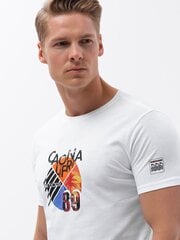 T-krekls ar apdruku vīriešu kokvilna Ombre S1756 cena un informācija | Vīriešu T-krekli | 220.lv