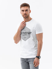 T-krekls ar apdruku vīriešu kokvilna Ombre S1753 cena un informācija | Vīriešu T-krekli | 220.lv