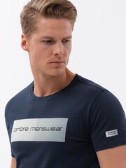 Мужская футболка Ombre S1751, черная цена и информация | Мужские футболки | 220.lv