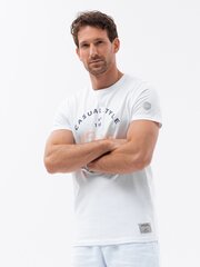 T-krekls ar apdruku vīriešu kokvilna Ombre S1752 cena un informācija | Vīriešu T-krekli | 220.lv