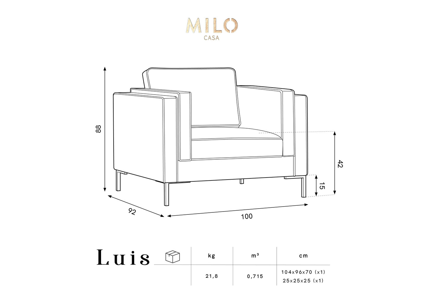 Krēsls Luis 1, smilškrāsas/melns cena un informācija | Atpūtas krēsli | 220.lv