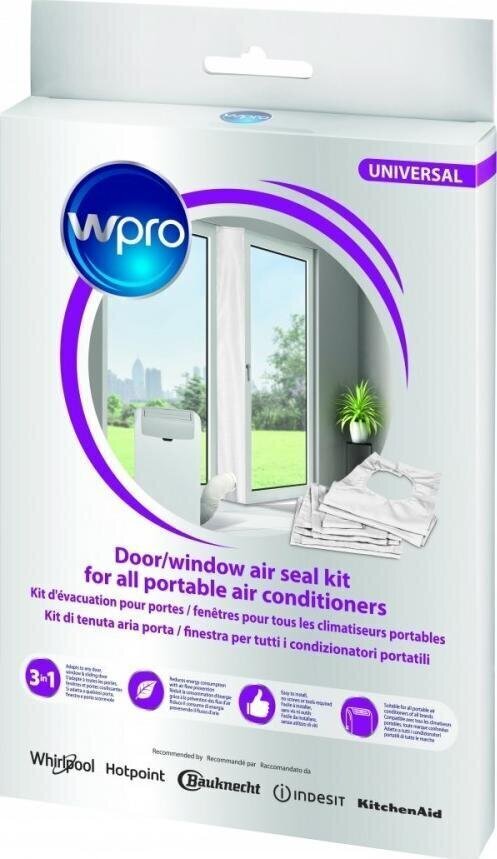 Universālie logu/durvju blīvējumi mobilajam gaisa kondicionētājam Whirlpool Wpro Air ASK007 cena un informācija | Gaisa kondicionieri, siltumsūkņi, rekuperatori | 220.lv