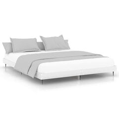 vidaXL gultas rāmis, balts, 120x200 cm, inženierijas koks cena un informācija | Gultas | 220.lv