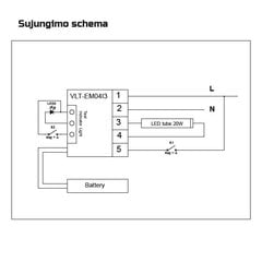 Avārijas gaismas modulis LED lampai ar iekšējo barošanas avotu līdz 20W jauda 2st. pēc avārijas operācijas цена и информация | Монтируемые светильники, светодиодные панели | 220.lv