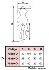 Rokturis 73859, 25*80mm, melns, 4gab. cena un informācija | Mēbeļu rokturi | 220.lv