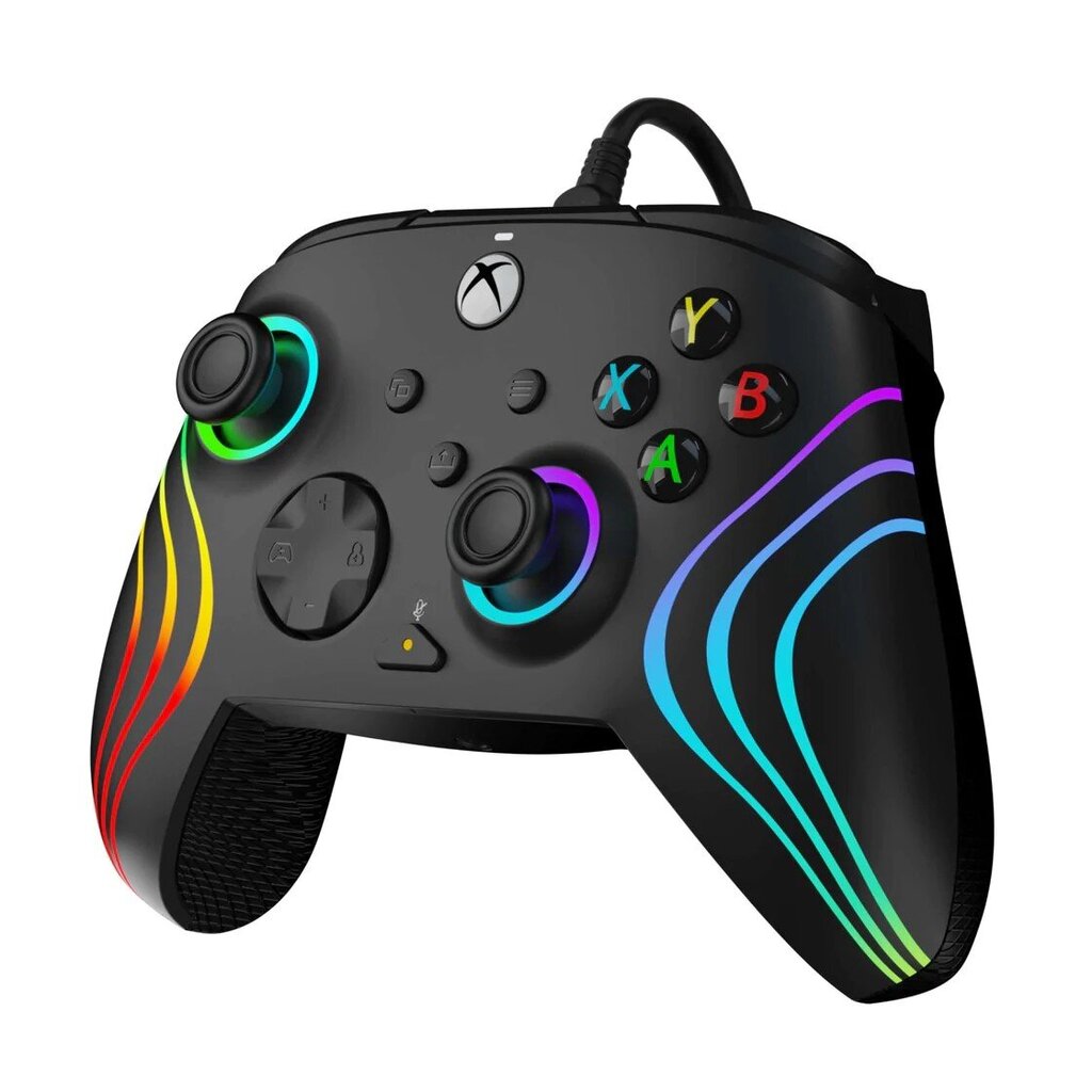 Kontrolieris PDP, Xbox Series X|S & PC, Black Afterglow Wave Wired Controller - Gamepad cena un informācija | Spēļu kontrolieri | 220.lv