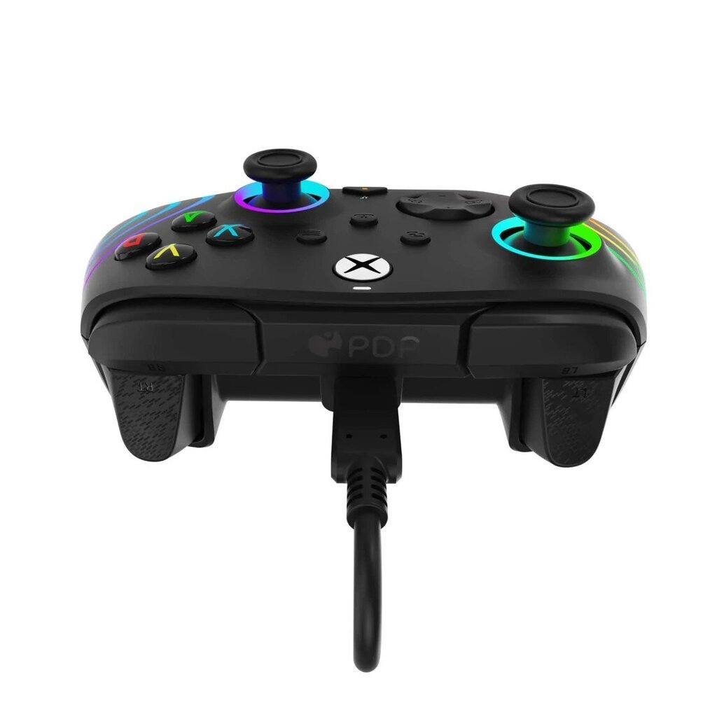 Kontrolieris PDP, Xbox Series X|S & PC, Black Afterglow Wave Wired Controller - Gamepad cena un informācija | Spēļu kontrolieri | 220.lv