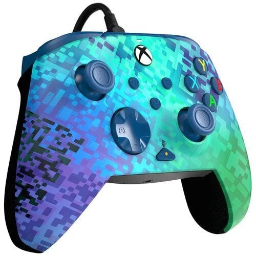 Kontrolieris PDP, Xbox Series X|S & PC, Glitch Green REMATCH Advanced Wired Controller - Gamepad cena un informācija | Spēļu kontrolieri | 220.lv