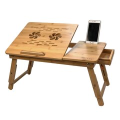 Bambusa galds klēpjdatoram UFT Т26 cena un informācija | Portatīvo datoru dzesēšanas paliktņi un citi piederumi | 220.lv