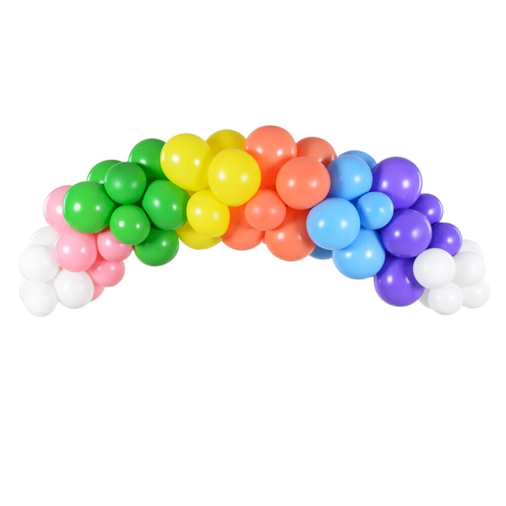 Balonu virtene Rainbow, 60 gab, 200cm cena un informācija | Baloni | 220.lv