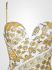 Maryan Mehlhorn цельный купальник с литыми чашечками "Orient White - Gold Ornament Print" цена и информация | Купальники | 220.lv