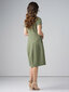 Elastīga lina kleita līdz jostasvietai Lega SK161, zaļa цена и информация | Kleitas | 220.lv