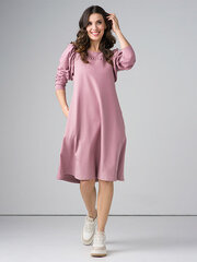 Хлопковое расклешённое платье Lega SK147, пыльно-розовый цена и информация | Платья | 220.lv