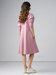 Хлопковое расклешённое платье Lega SK147, пыльно-розовый цена и информация | Платья | 220.lv