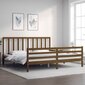 vidaXL gultas rāmis ar galvgali, medus brūns, 200x200 cm, masīvkoks цена и информация | Gultas | 220.lv