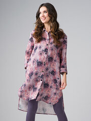 Льняное платье-рубашка Lega SK156, пыльный пурпур цена и информация | Платья | 220.lv