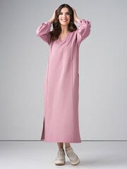 Длинное хлопковое платье Lega SK146, пыльно-розовый цена и информация | Платья | 220.lv