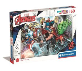 Puzzle 60 gabali Super Krāsa Avengers cena un informācija | Puzles, 3D puzles | 220.lv