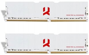 Operatīvā atmiņa GOODRAM DDR4 16GB 3600MHz DUAL CHANNEL KIT IRDM PRO CRIMSON WHITE cena un informācija | Operatīvā atmiņa (RAM) | 220.lv