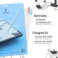 Paperlake (2 штуки) для iPad Air 10,5 дюймов (2019) и iPad Pro 10,5 дюймов (2017) - Matt Film для рисования, написания и заметок, как на бумаге цена и информация | Аксессуары для планшетов, электронных книг | 220.lv