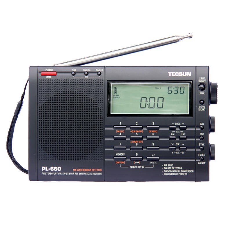 Tecsun PL-660 PLL World Band uztvērējs LW FM-Stereo/AM/LW/Air Band/SW/SSB cena un informācija | Radioaparāti, modinātājpulksteņi | 220.lv