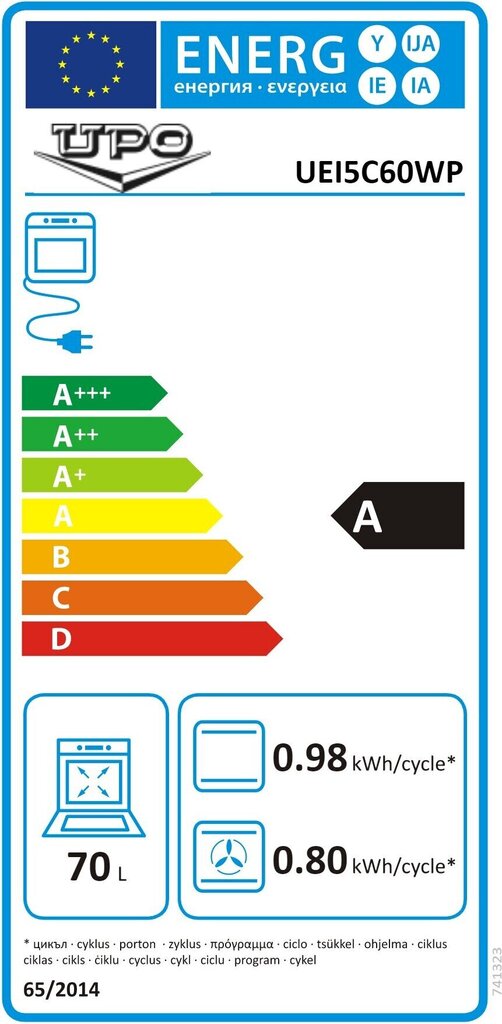 Upo UEI5C60WP cena un informācija | Elektriskās plītis | 220.lv