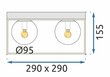 Toolight griestu lampa Plafons APP1168-4C цена и информация | Piekaramās lampas | 220.lv