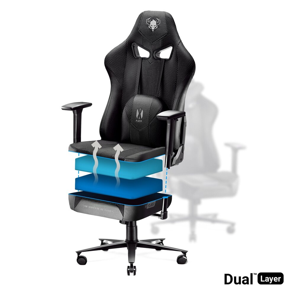 Diablo X-Player 2.0 Kids Size melns ergonomisks krēsls cena un informācija | Biroja krēsli | 220.lv