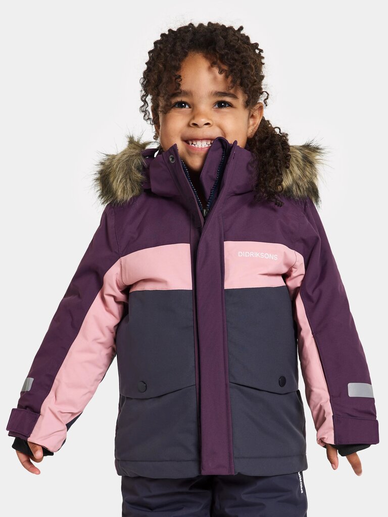 Didriksons bērnu ziemas parka BJÄRVEN, violeta cena un informācija | Ziemas apģērbs bērniem | 220.lv