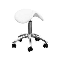 Профессиональное кресло-табурет СЕДЛО для мастера красоты АМ-302, белого цвета цена и информация | Мебель для салонов красоты | 220.lv