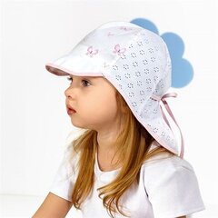 Детская шапка AJS 346267 01, белая цена и информация | Шапки, перчатки, шарфы для девочек | 220.lv