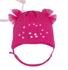 Детская шапка AJS 346015 02, фуксия цена и информация | Шапки, перчатки, шарфы для девочек | 220.lv