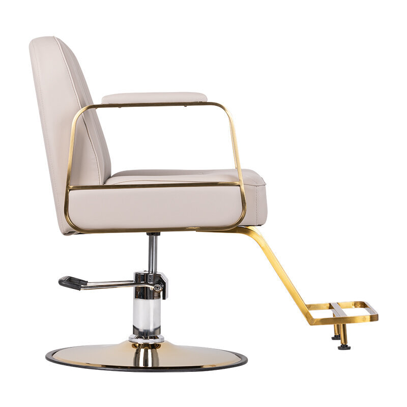 Profesionāls friziera krēsls GABBIANO ARCI, bēšs ar zelta detaļām cena un informācija | Mēbeles skaistumkopšanas saloniem | 220.lv