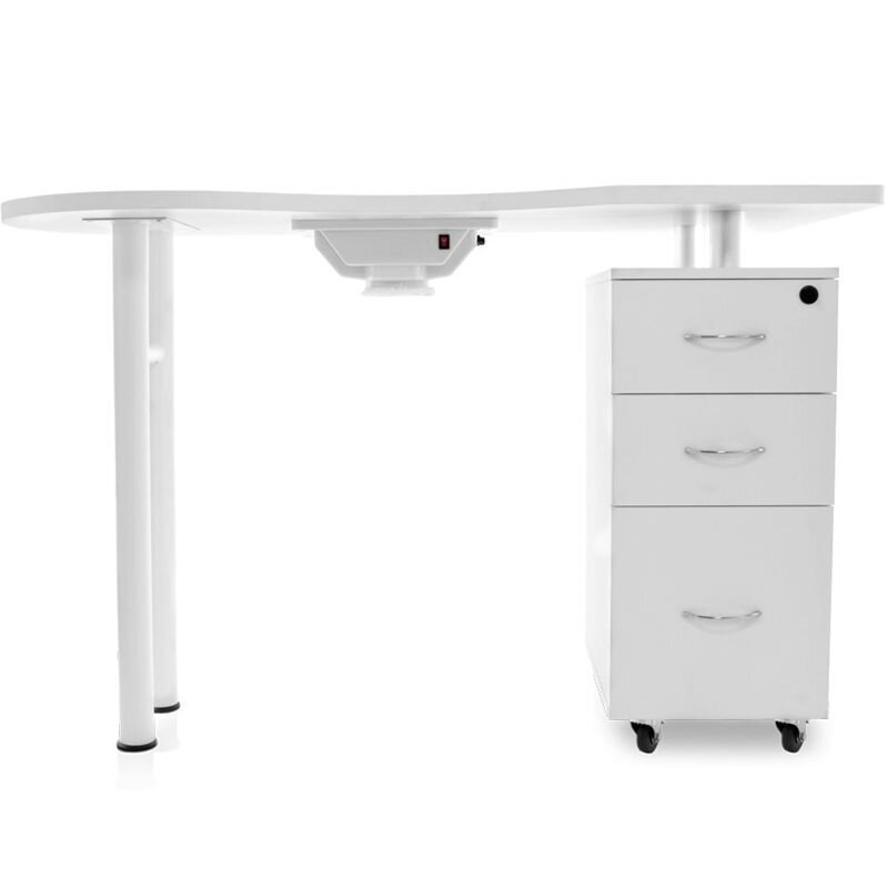 Profesionāls manikīra galds ar putekļu savācēju MOD 2042, balts cena un informācija | Mēbeles skaistumkopšanas saloniem | 220.lv