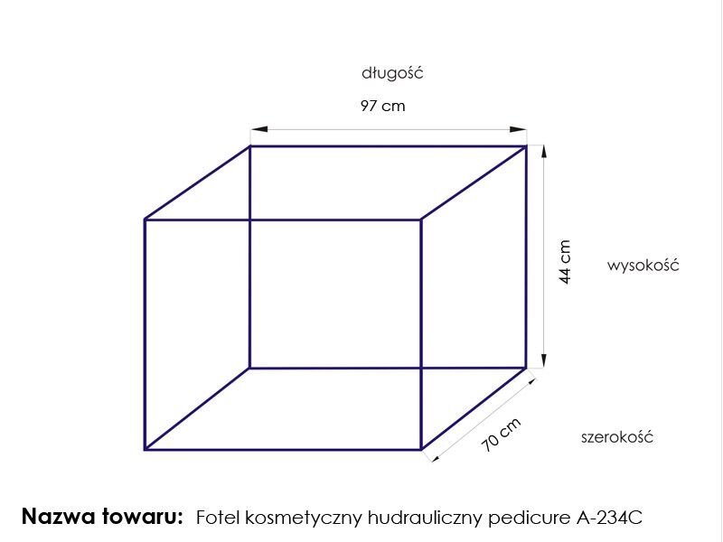 Profesionāls hidrauliskā pedikīra krēsls A 234C PEDI цена и информация | Mēbeles skaistumkopšanas saloniem | 220.lv