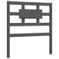 vidaXL gultas rāmis ar galvgali, pelēks, masīvkoks, 90x200 cm цена и информация | Gultas | 220.lv