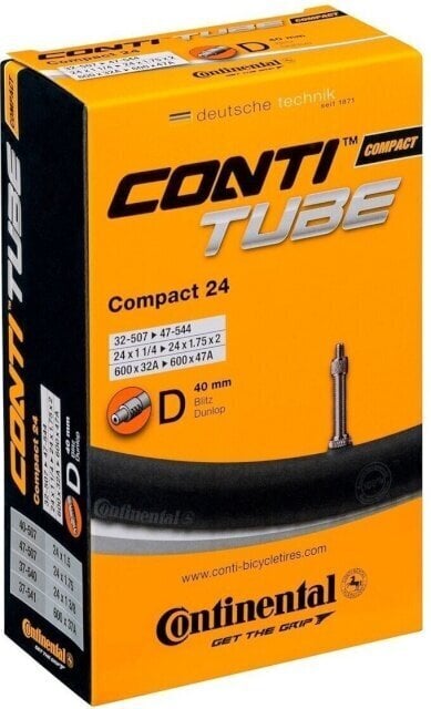 Velosipēda kamera Continental Compact, 24" cena un informācija | Velo riepas, kameras | 220.lv